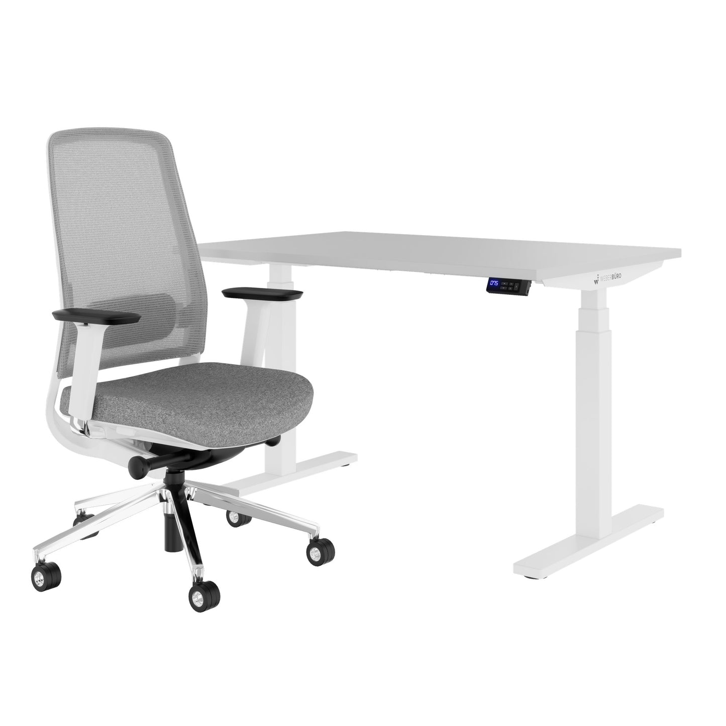 TELDRA Office & FILO | Arbeitsplatz-Set, Perlgrau