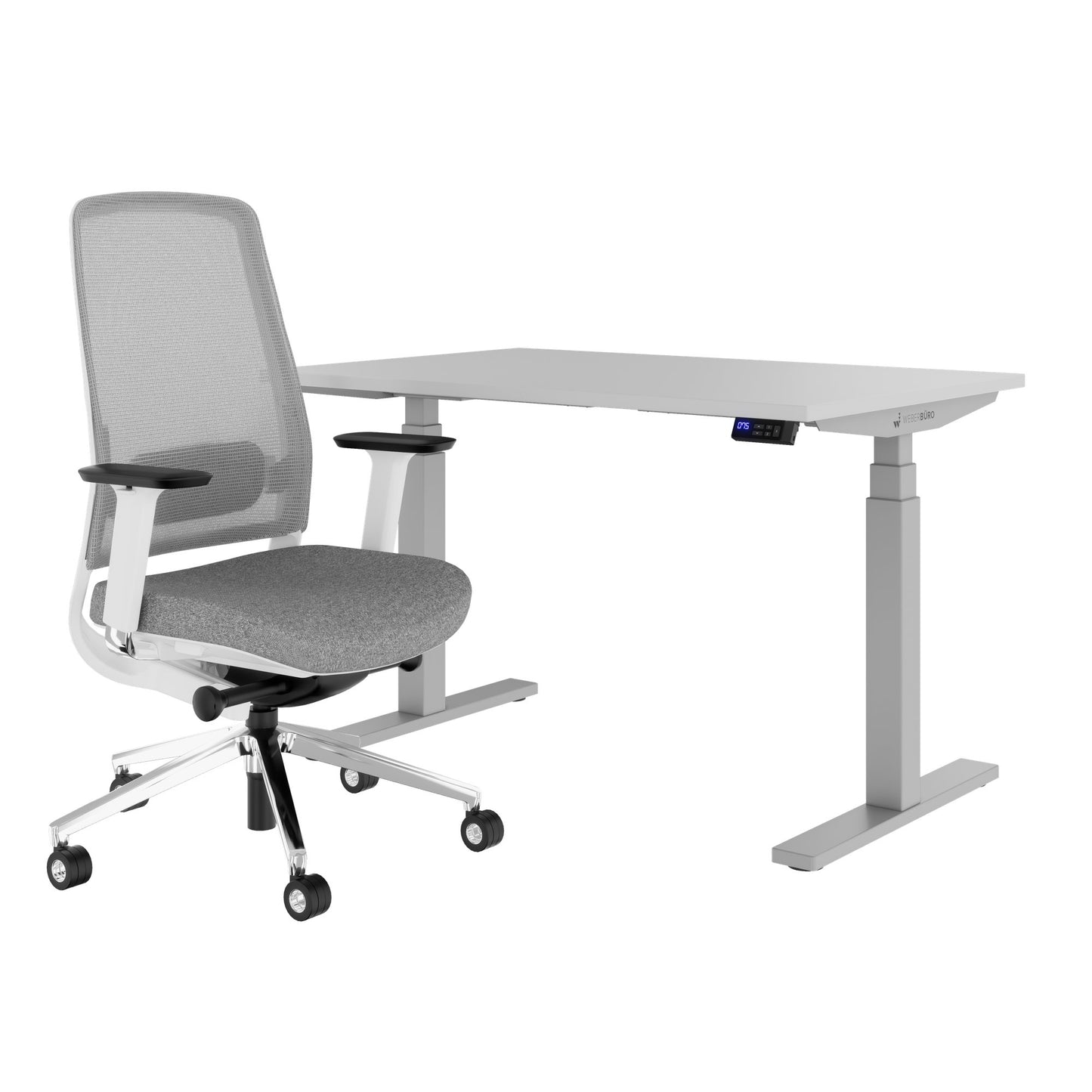 TELDRA Office & FILO | Arbeitsplatz-Set, Perlgrau
