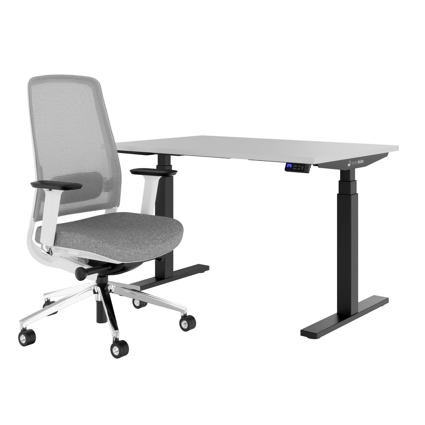 TELDRA Office & FILO | Arbeitsplatz-Set, Perlgrau