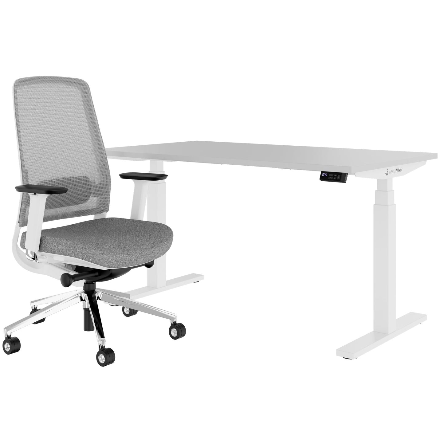 TELDRA Office & FILO | Arbeitsplatz-Set, Perlgrau