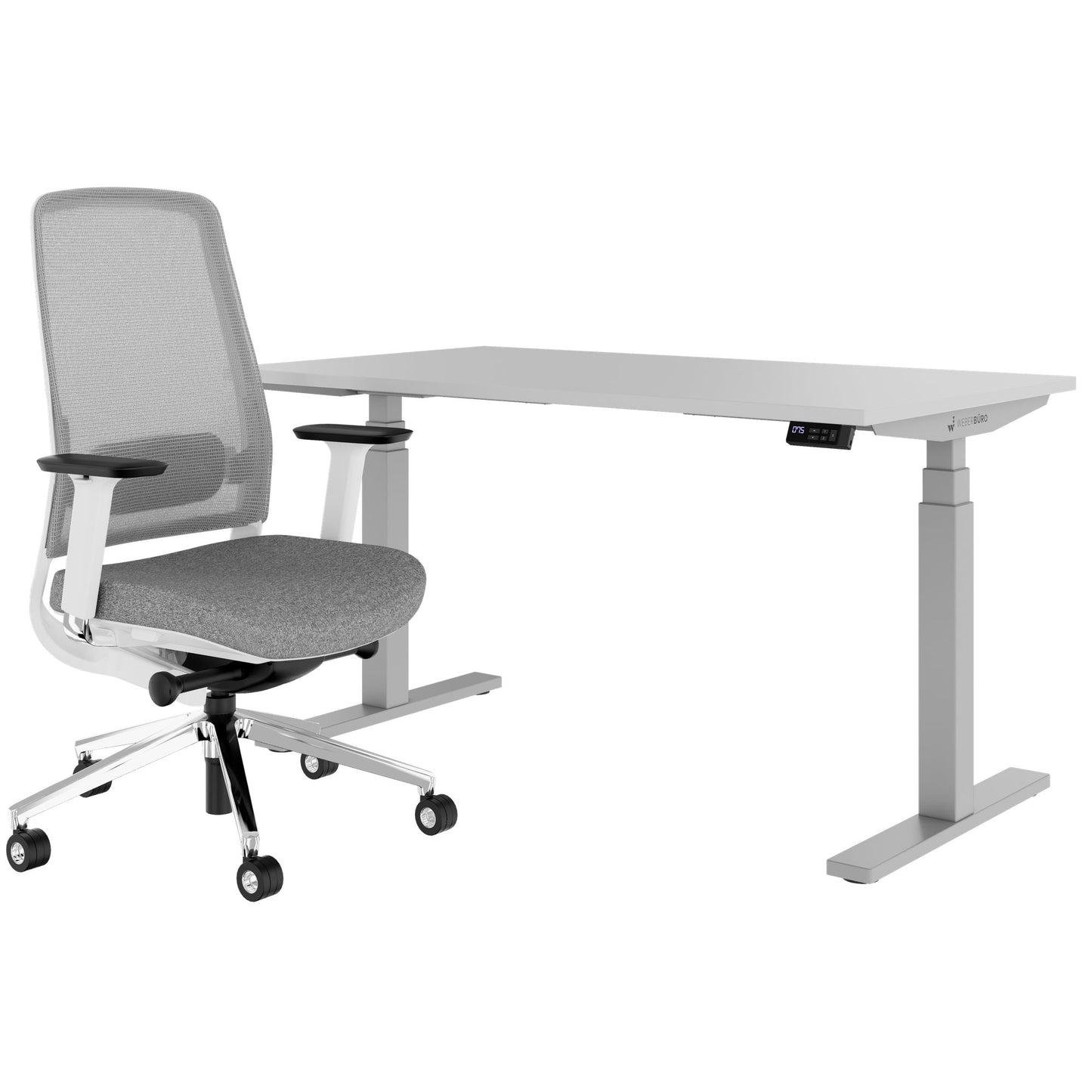 TELDRA Office & FILO | Arbeitsplatz-Set, Perlgrau