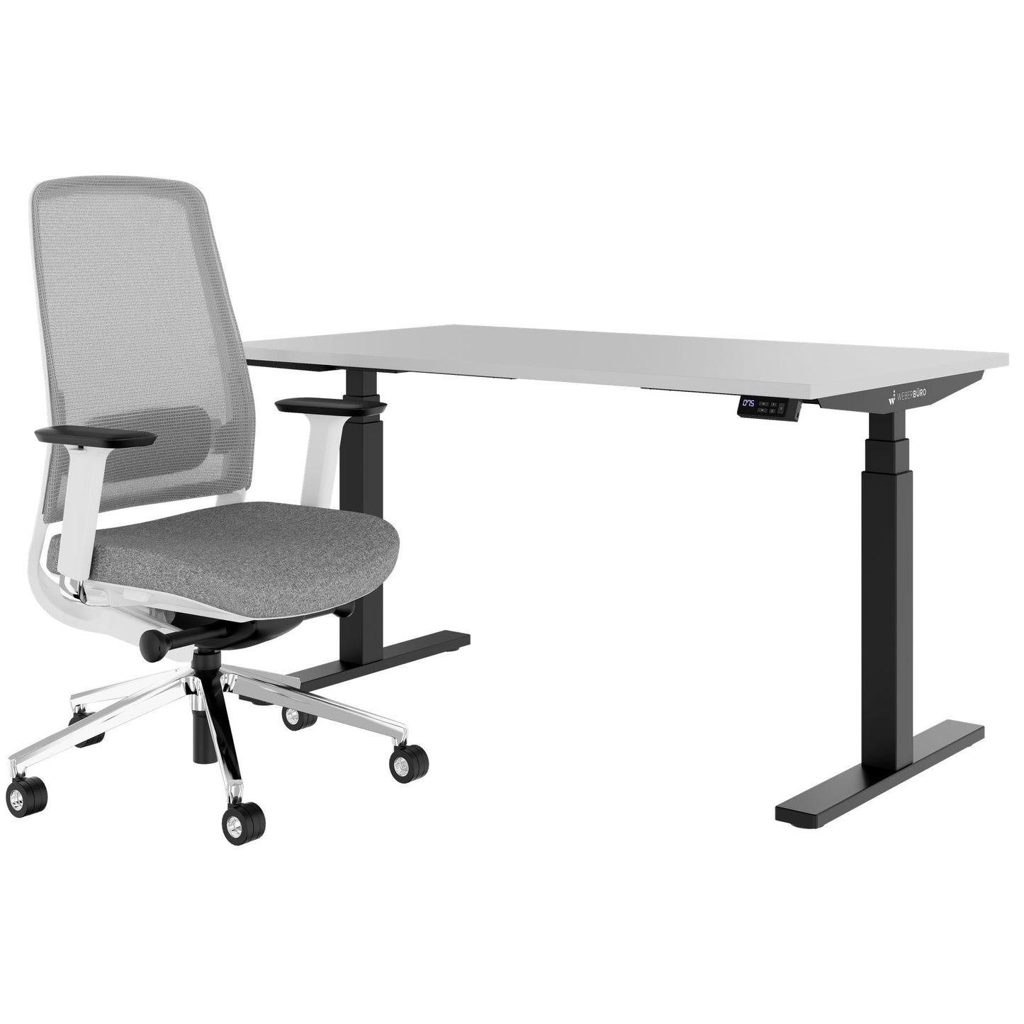 TELDRA Office & FILO | Arbeitsplatz-Set, Perlgrau