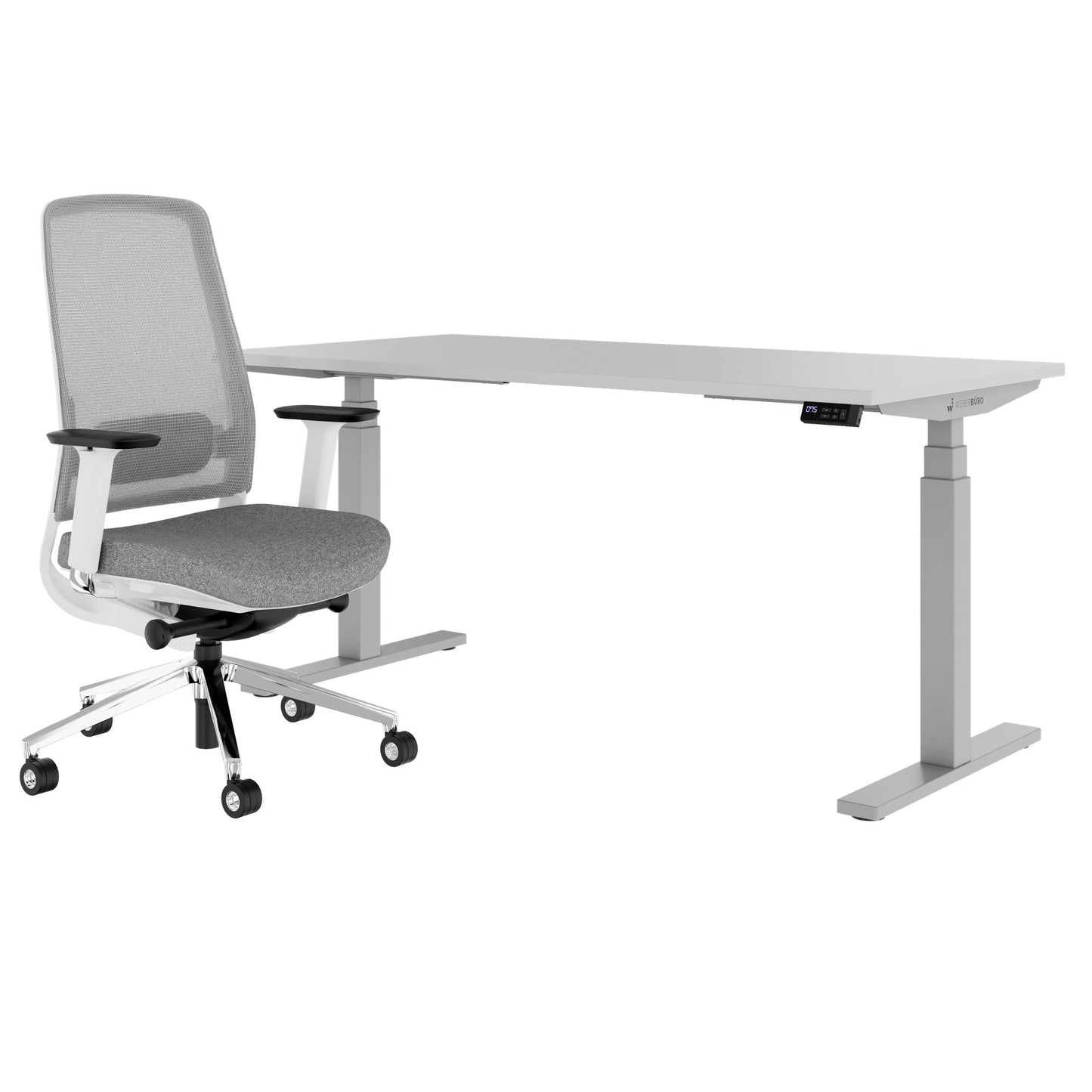 TELDRA Office & FILO | Arbeitsplatz-Set, Perlgrau
