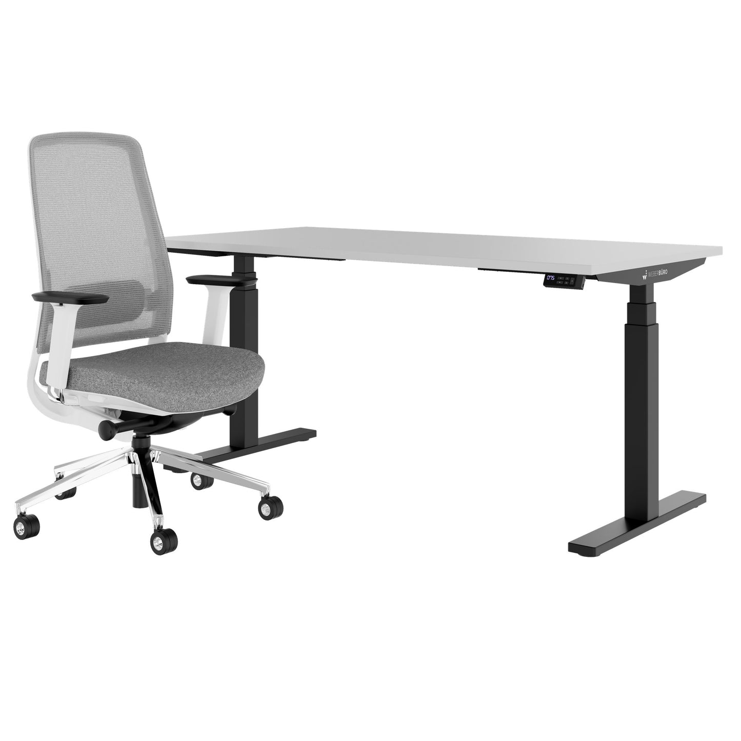 TELDRA Office & FILO | Arbeitsplatz-Set, Perlgrau