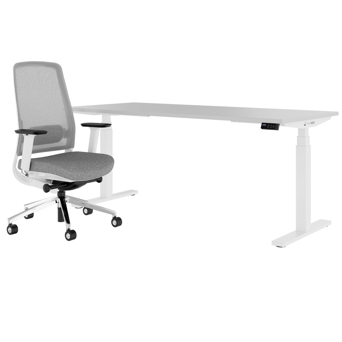 TELDRA Office & FILO | Arbeitsplatz-Set, Perlgrau
