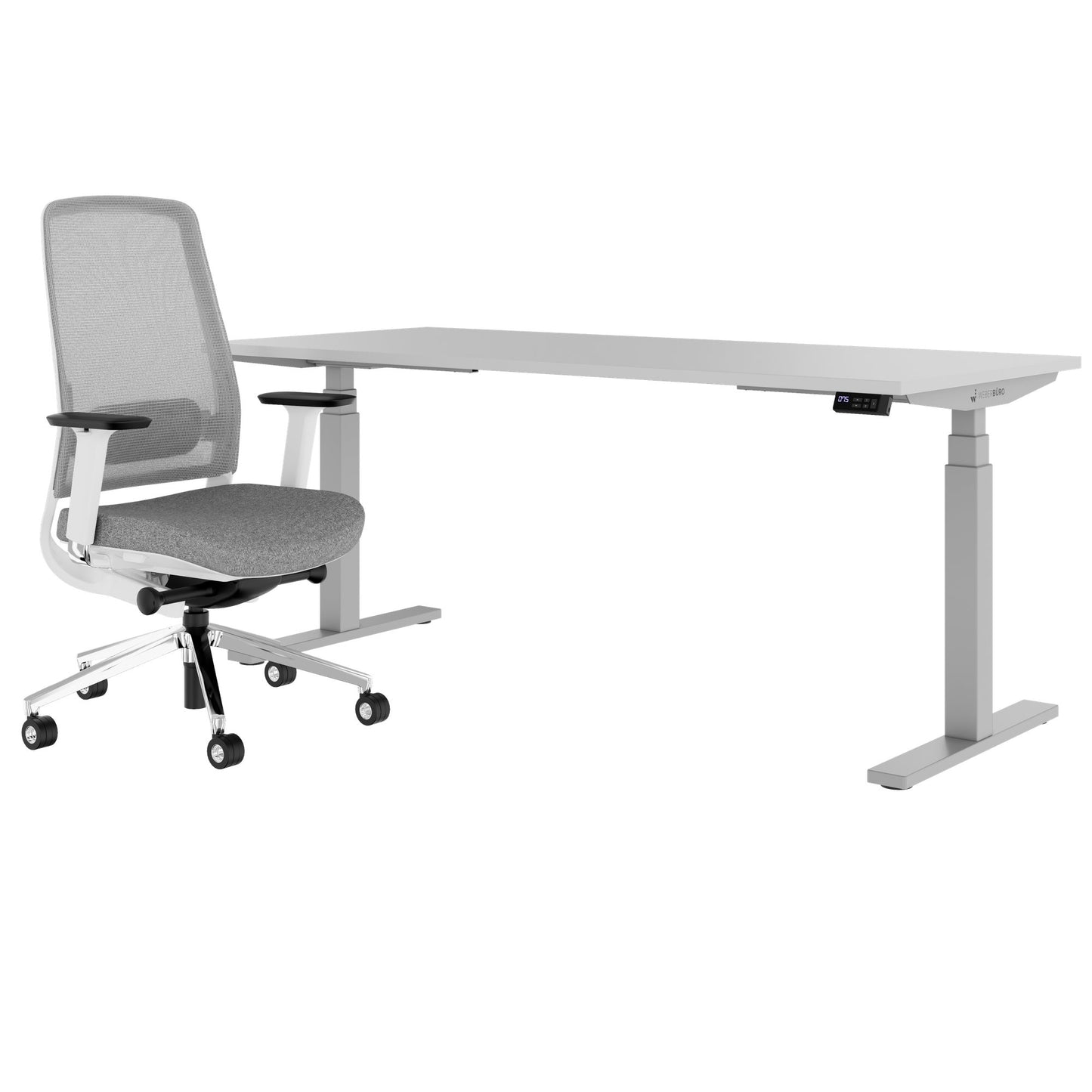 TELDRA Office & FILO | Arbeitsplatz-Set, Perlgrau