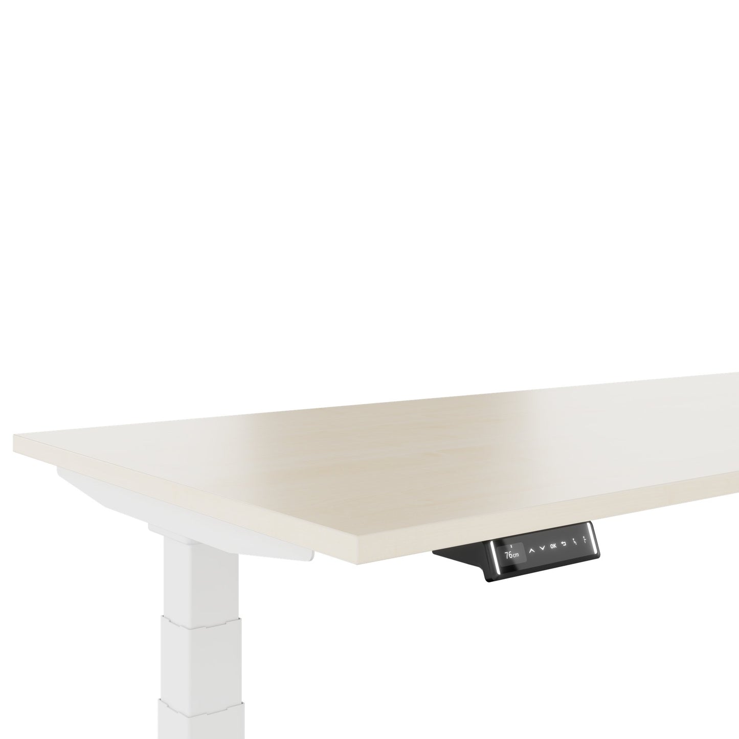 TELDRA Pro, 3-motor angle desk table | 1800 x 1600 mm, electrically height adjustable, maple