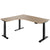 TELDRA Pro, 3-Motoren-Winkelschreibtisch | 1800 x 1600 mm, elektrisch höhenverstellbar, Bernsteineiche