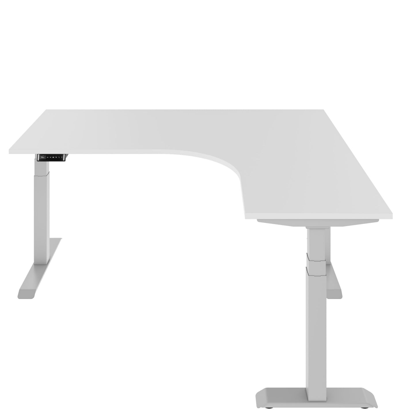 TELDRA Pro, 3-motor angle desk table | 1800 x 1600 mm, electrically height adjustable, white