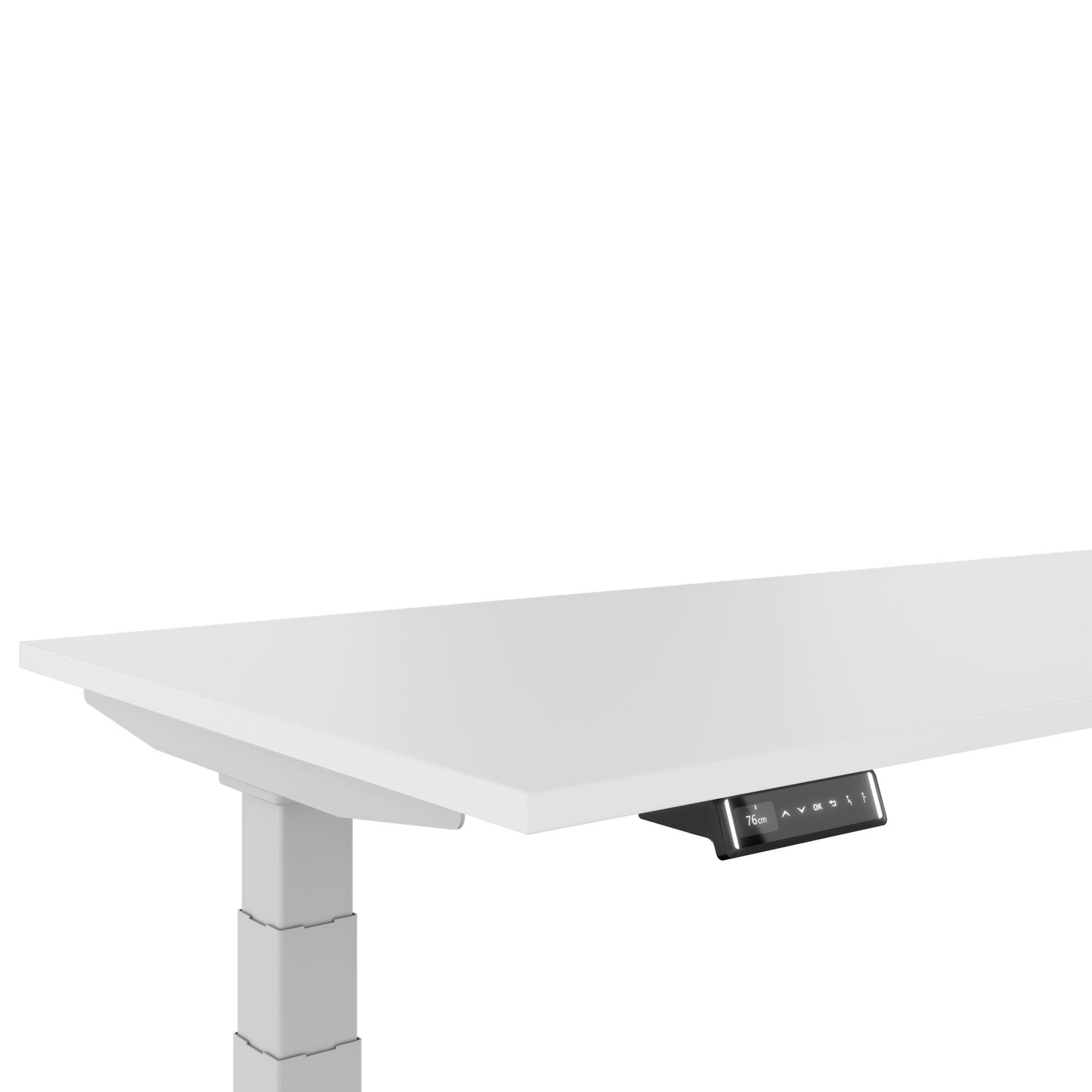 TELDRA Pro, 3-motor angle desk table | 1800 x 1600 mm, electrically height adjustable, white