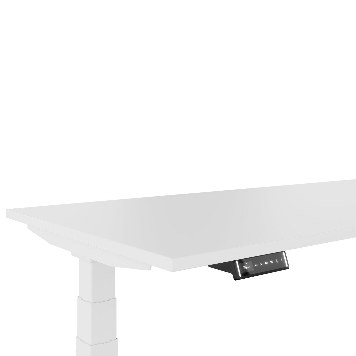 TELDRA Pro, 3-Motoren-Winkelschreibtisch | 1800 x 1600 mm, elektrisch höhenverstellbar, Weiß