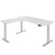 TELDRA Pro, 3-motor angle desk table | 1800 x 1600 mm, electrically height adjustable, white