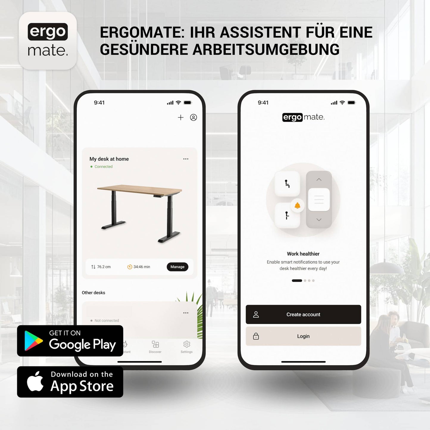 TELDRA Pro, Tabella da scrivania angolare a 3 motori | 1800 x 1600 mm, regolabile in altezza elettricamente, quercia ambra