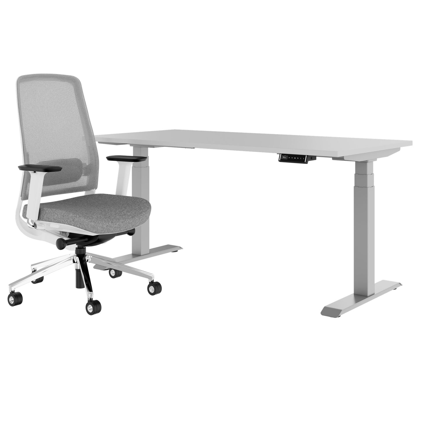 TELDRA Pro & FILO | Ensemble pour poste de travail, gris perle