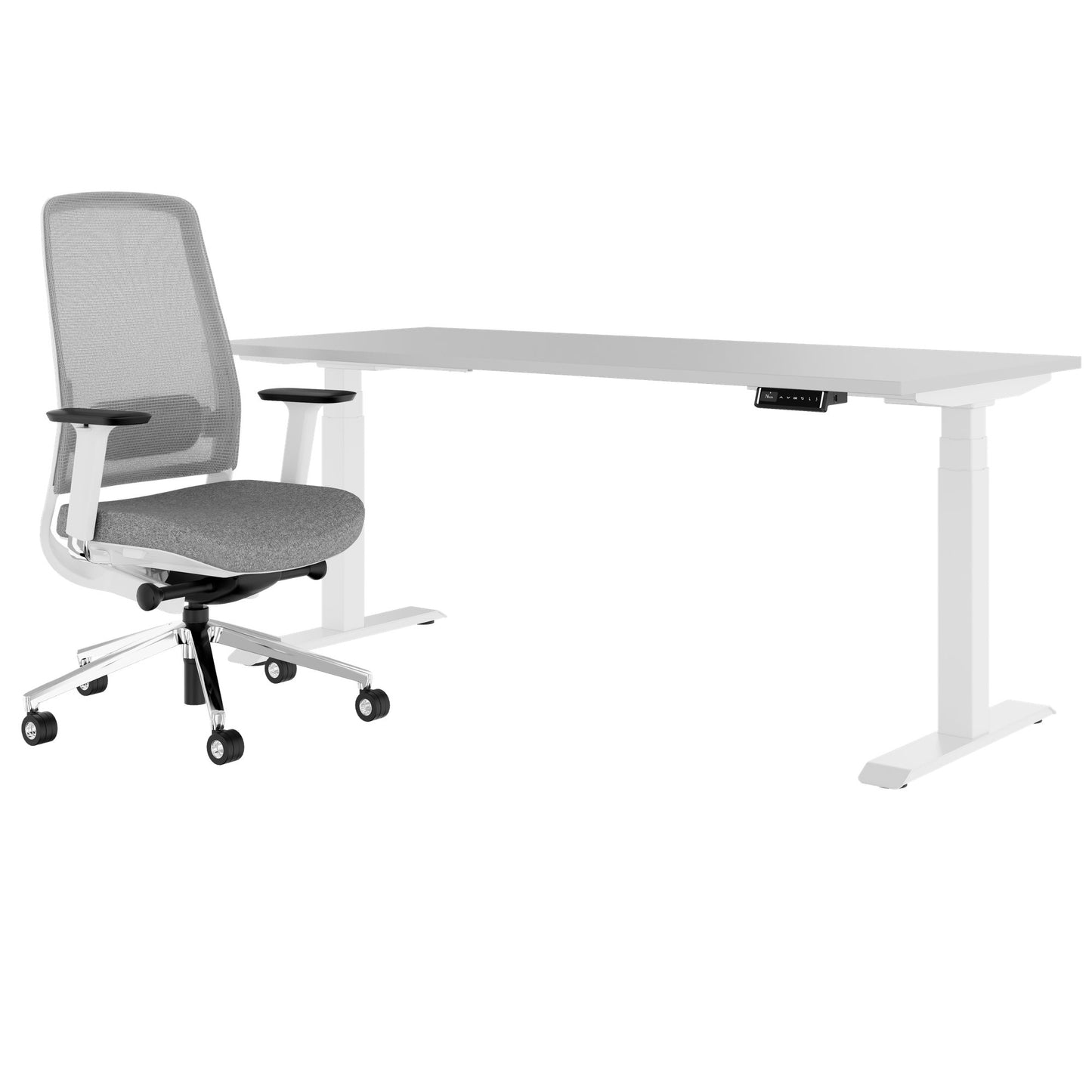 TELDRA Pro & FILO | Ensemble pour poste de travail, gris perle