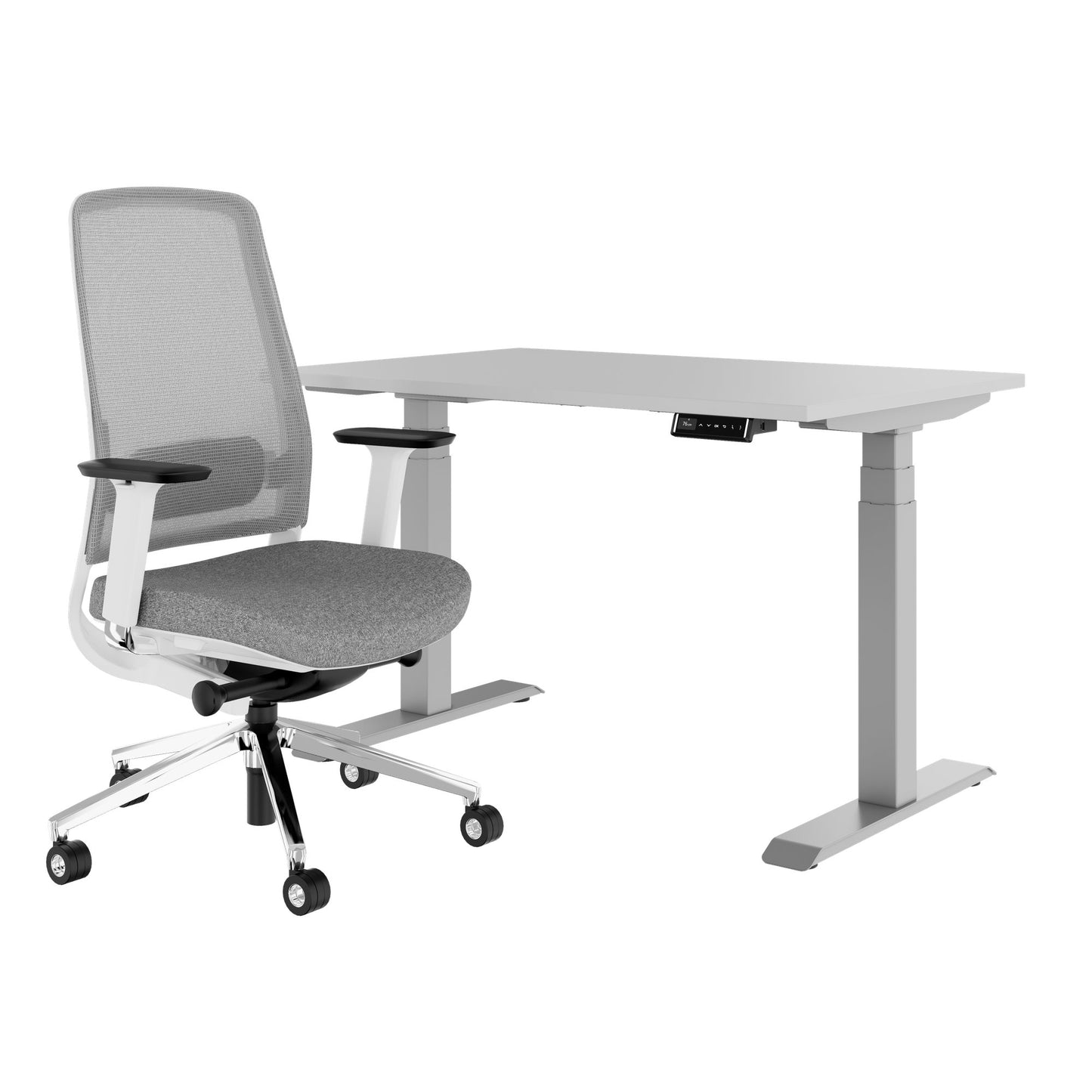 TELDRA Pro & FILO | Ensemble pour poste de travail, gris perle