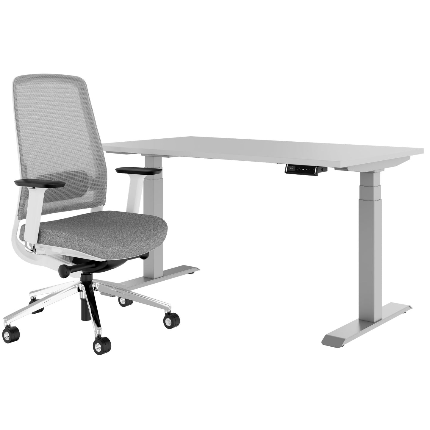 TELDRA Pro & FILO | Ensemble pour poste de travail, gris perle