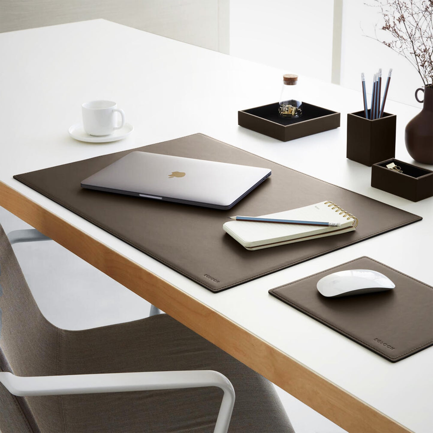Portapenne THEMIS | 70 x 70 mm, rivestimento in pelle