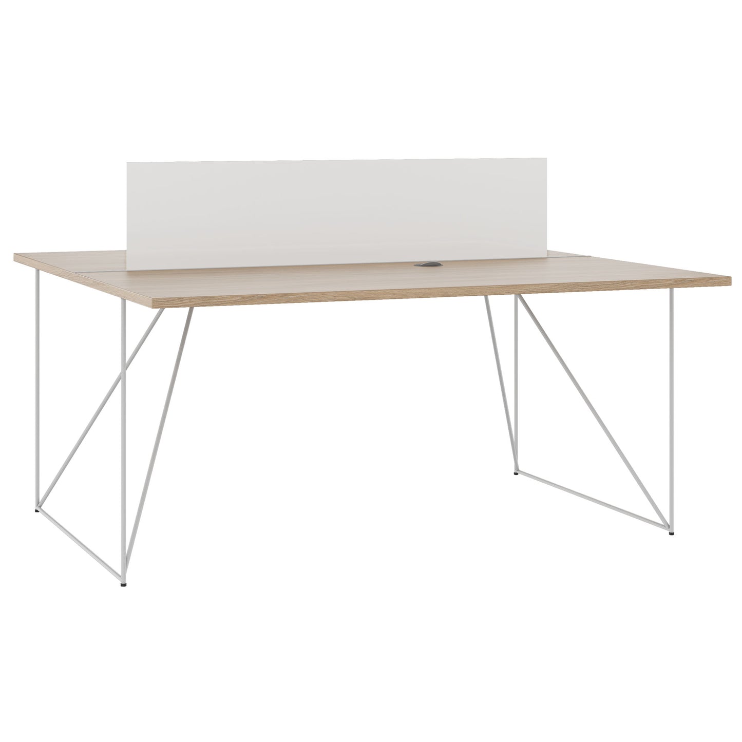 AIR DUO Desk del team | 1600 x 1600 mm, quercia ambra elettrificata