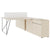 AIR DUO Desk del team con sideboard | 1600 - 2000 x 3200 mm, elettrificato, cenere di sabbia