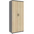 UNI Flügeltürenschrank | 5 OH, 800 x 1897 mm, Anthrazit / Wildeiche - 1 Thumbnail Image