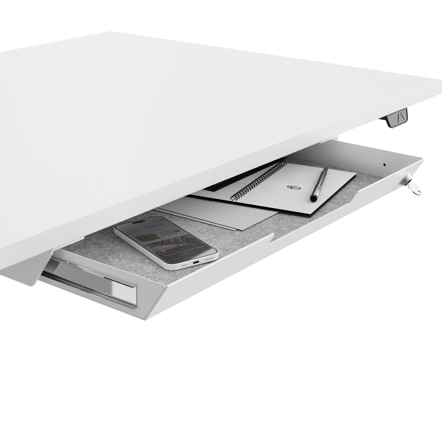 UNI Substructure drawer | Lockable, metal, 584 x 290 mm