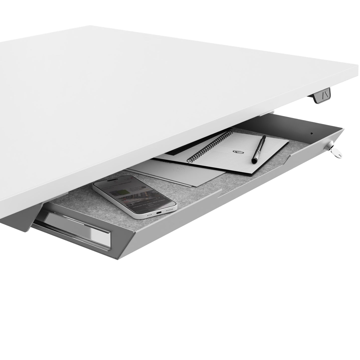 UNI Substructure drawer | Lockable, metal, 584 x 290 mm