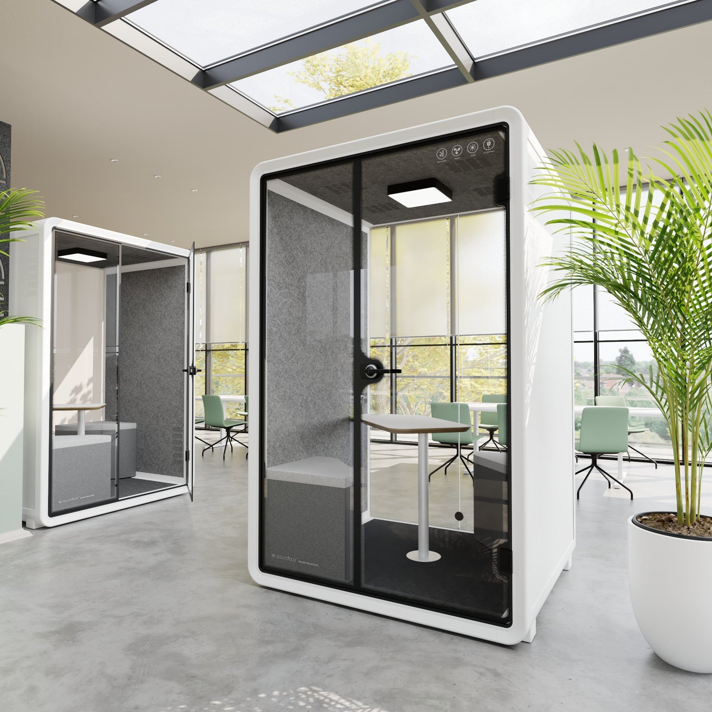 VR-M MeetingBox | Espace dans la chambre, isolation sonore, pour 2 personnes