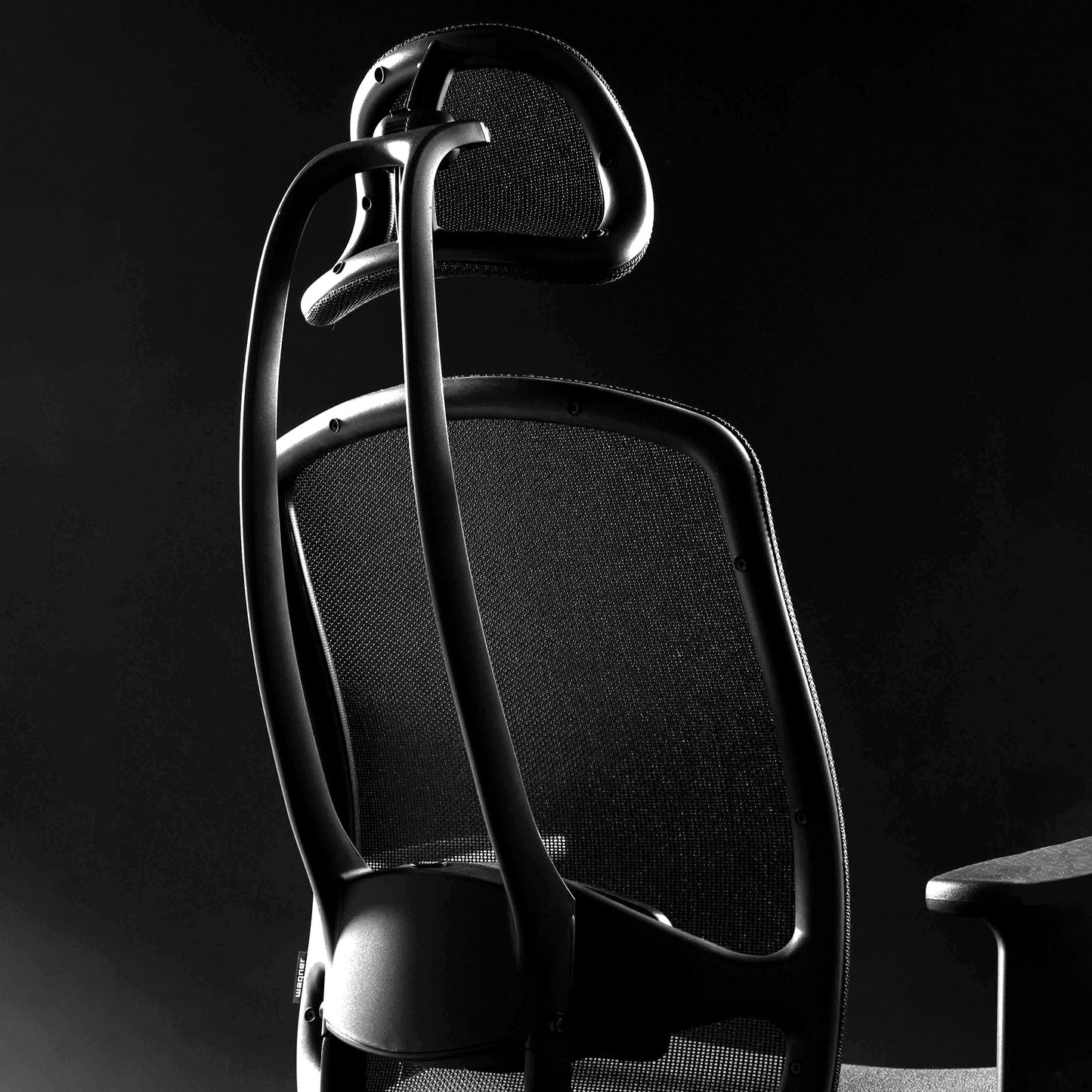 Wagner - AluMedic Black Edition office swivel chair | Headrest, black