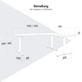 SCALE Winkel-Schreibtisch | 1800 x 1600 mm, manuell höhenverstellbar, Ahorn - 9 Thumbnail Image