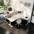 SCALE Winkel-Schreibtisch | 1800 x 1600 mm, manuell höhenverstellbar, Ahorn - 10 Thumbnail Image