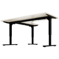 SCALE Winkel-Schreibtisch | 1800 x 1600 mm, manuell höhenverstellbar, Ahorn - 3 Thumbnail Image