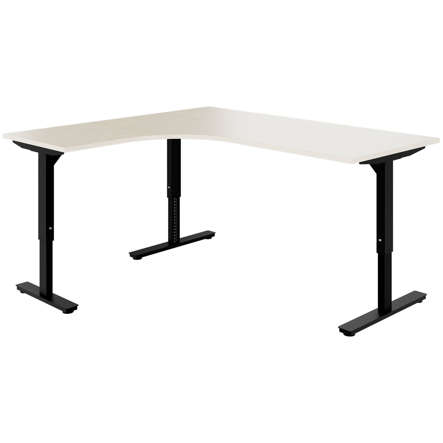 Scale Angular Desk | 1800 x 1600 mm, réglable manuellement à la hauteur, érable