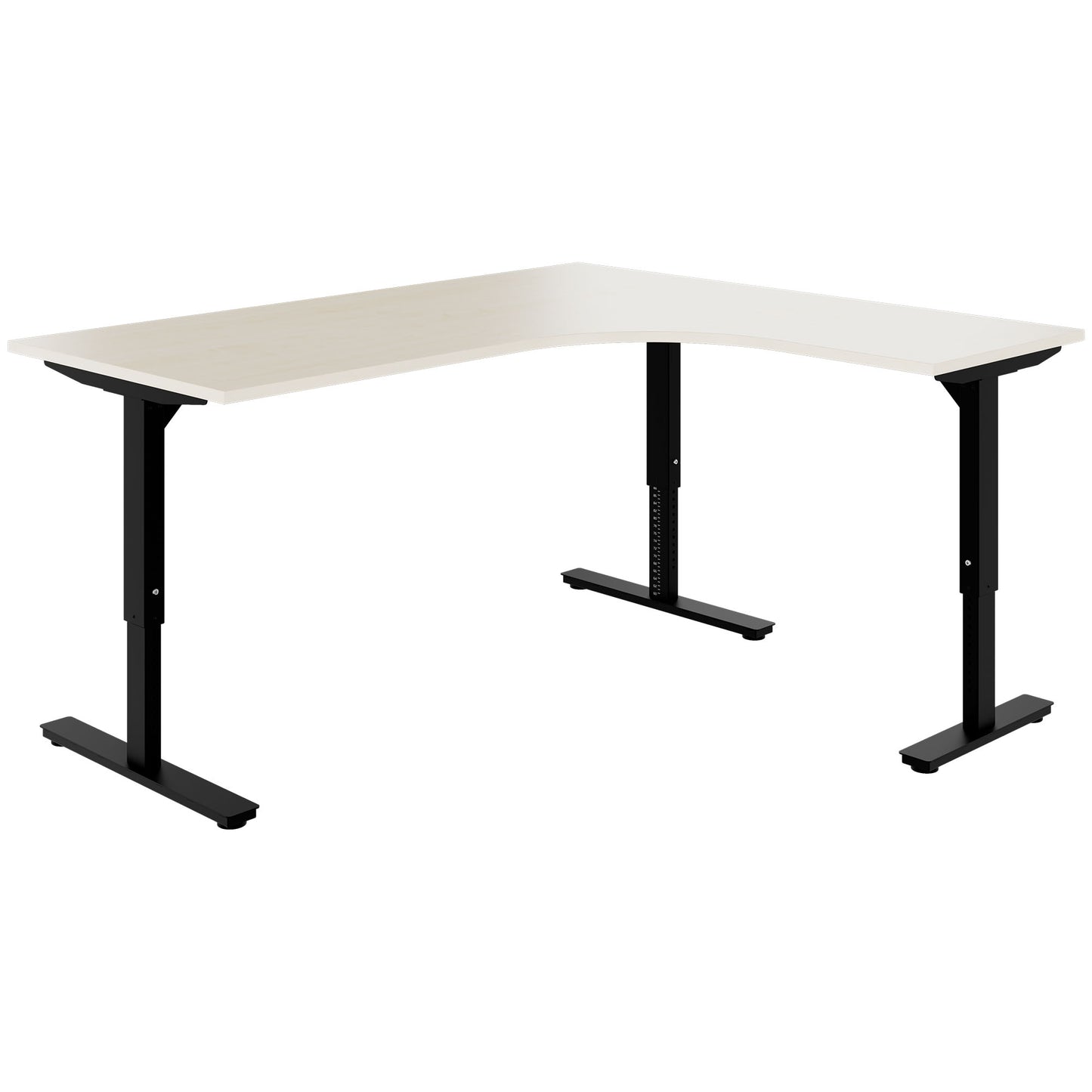Scale Angular Desk | 1800 x 1600 mm, réglable manuellement à la hauteur, érable