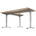 Scale Angular Desk | 1800 x 1600 mm, réglable manuellement à hauteur, chêne ambre - 3 Thumbnail Image