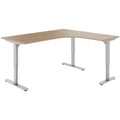 Scale Angular Desk | 1800 x 1600 mm, réglable manuellement à hauteur, chêne ambre - 1 Thumbnail Image