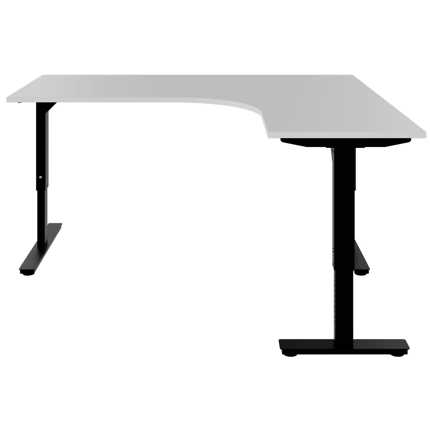 Scale Angular Desk | 1800 x 1600 mm, réglable manuellement à hauteur, gris perlé