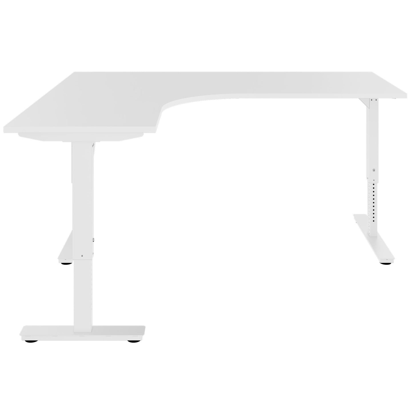 Scale Angular Desk | 1800 x 1600 mm, réglable manuellement à hauteur, blanc