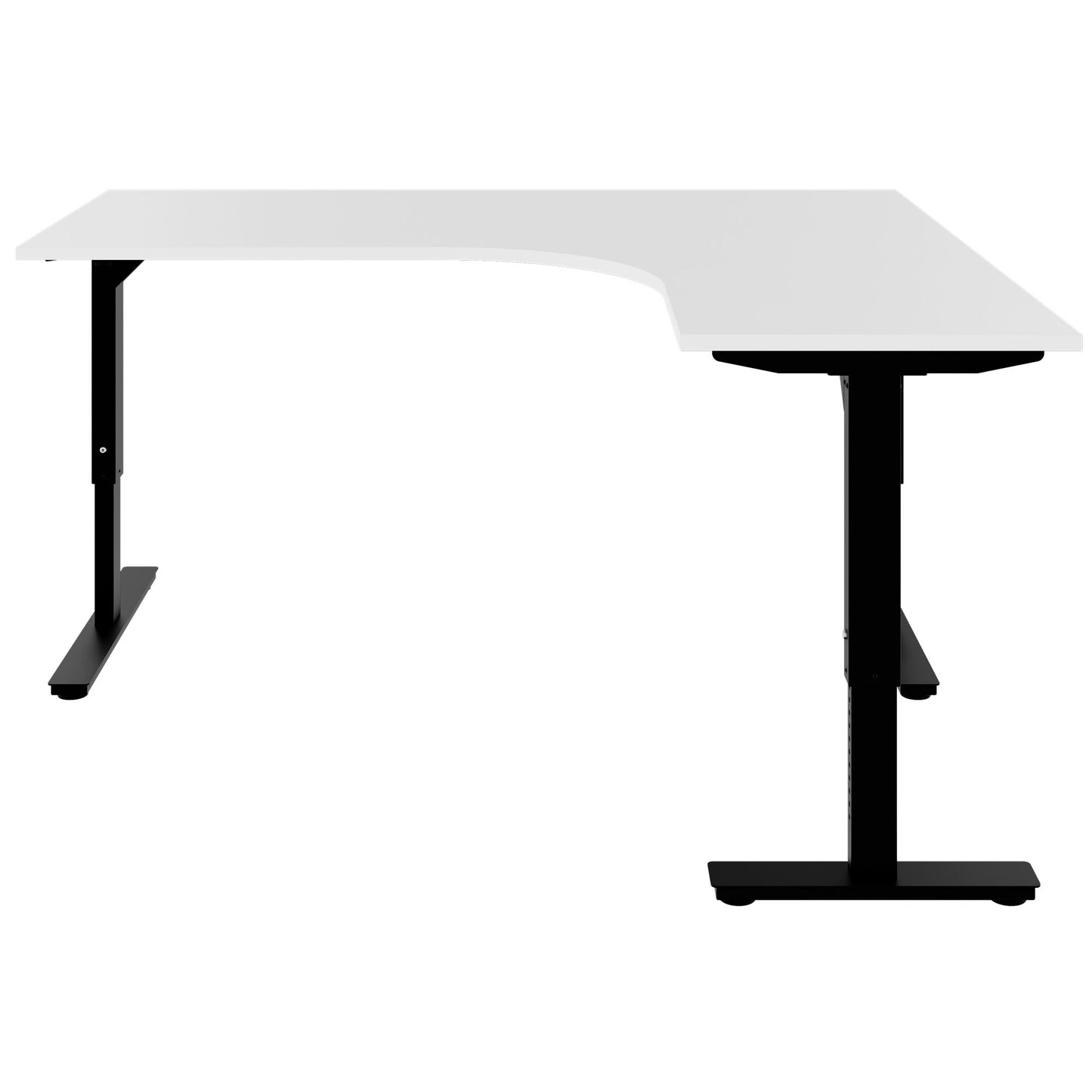Scale Angular Desk | 1800 x 1600 mm, réglable manuellement à hauteur, blanc