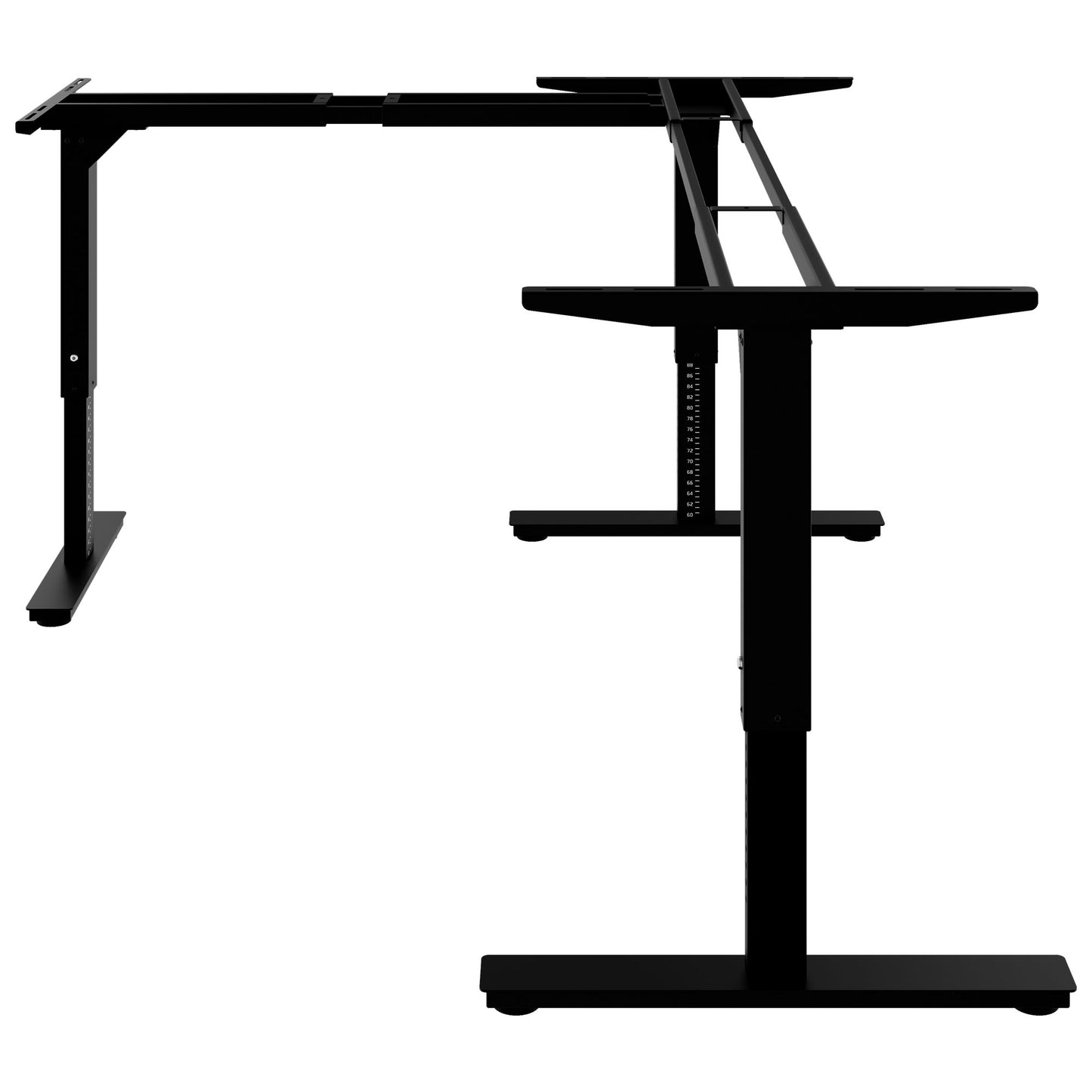 SCALE Winkel-Tischgestell | 1075 - 1800 x 1075 - 1800 mm, manuell höhenverstellbar, Schwarz