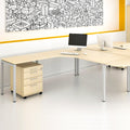 NOVA Winkelkombination | Mit Rollcontainer, Winkel links, 1800 x 2000 mm, Ahorn - 1 Thumbnail Image