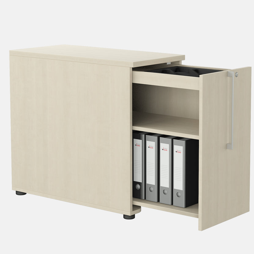 NOVA Combinazione angolare | Con un armadio farmaceutico, angolo a sinistra, 2200 x 1200 mm, acero
