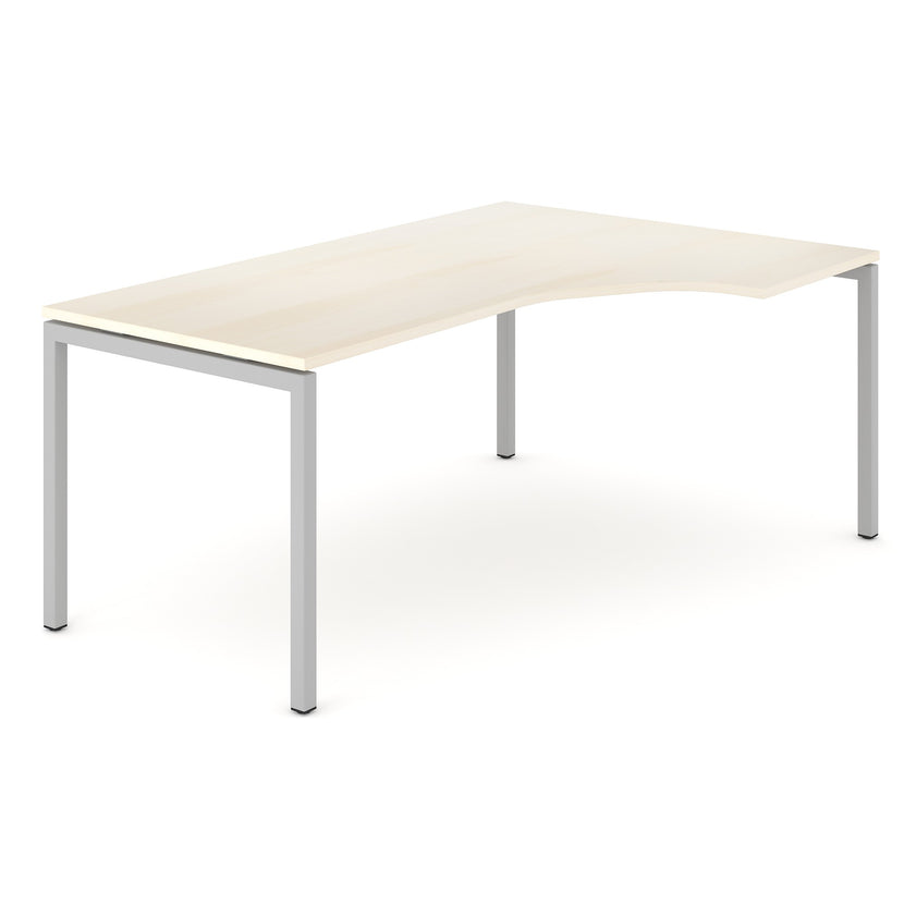 NOVA Winkelkombination | Mit Rollcontainer, Winkel rechts, 1800 x 2000 mm, Ahorn
