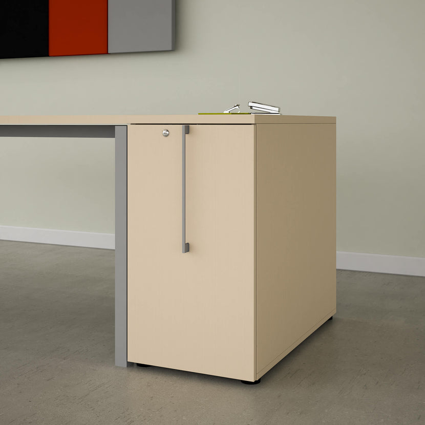 NOVA Combinazione angolare | Con un armadio farmaceutico, angolo a sinistra, 2200 x 1200 mm, acero