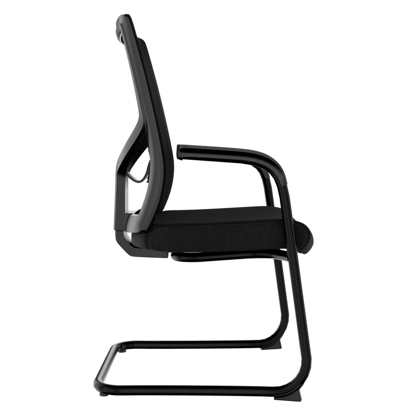 Y-frame Freischwinger | With adjustable lordosis support, black