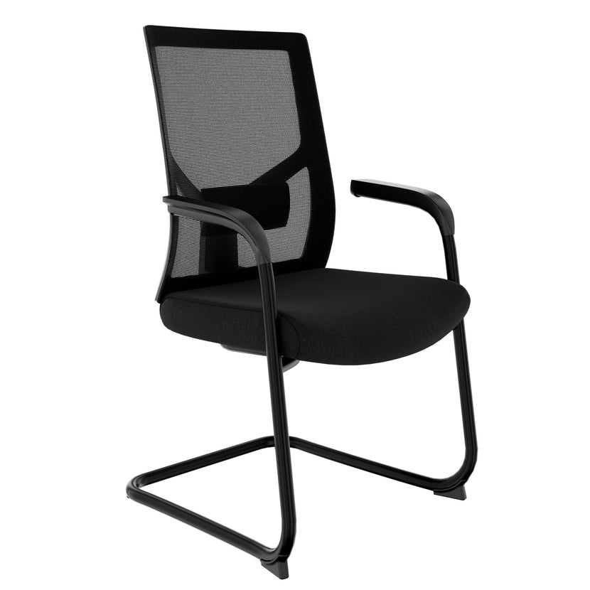 Y-frame Freischwinger | With adjustable lordosis support, black