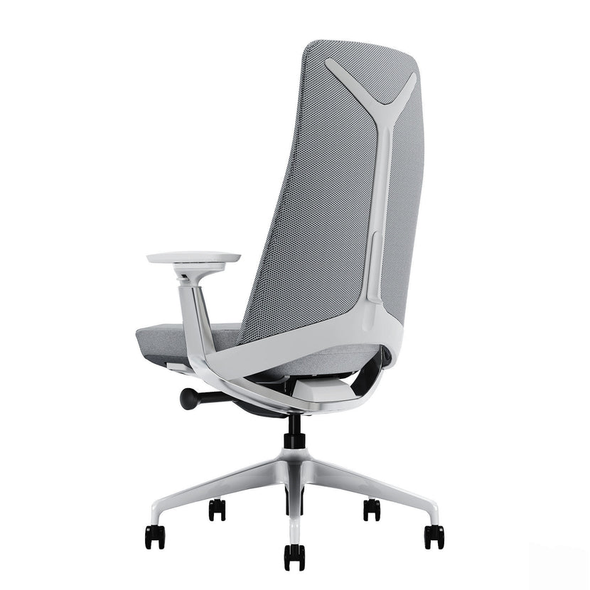 YUCAN office swivel chair | 4D armrests, synchronous mechanism, silver grey