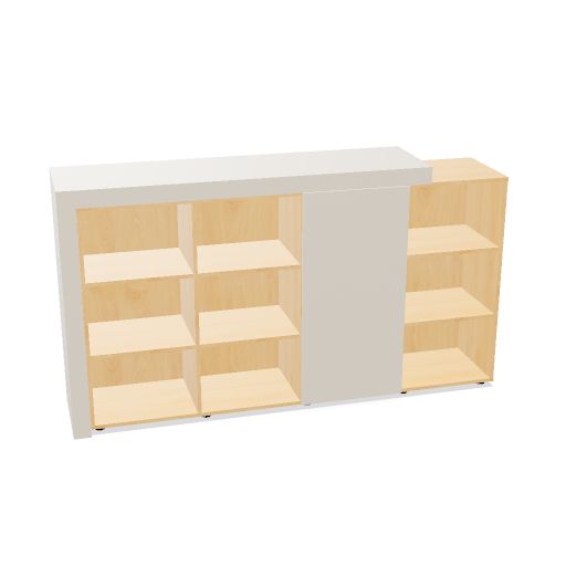 ATICA Combination Cabinet | 2100 x 750 mm, door with push-to-open mechanism, top panel