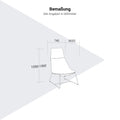 profim – CHIC LOUNGE Sessel | Kufengestell oder 4-armiges-Fußkreuz, hohe Rückenlehne - 13 Thumbnail Image