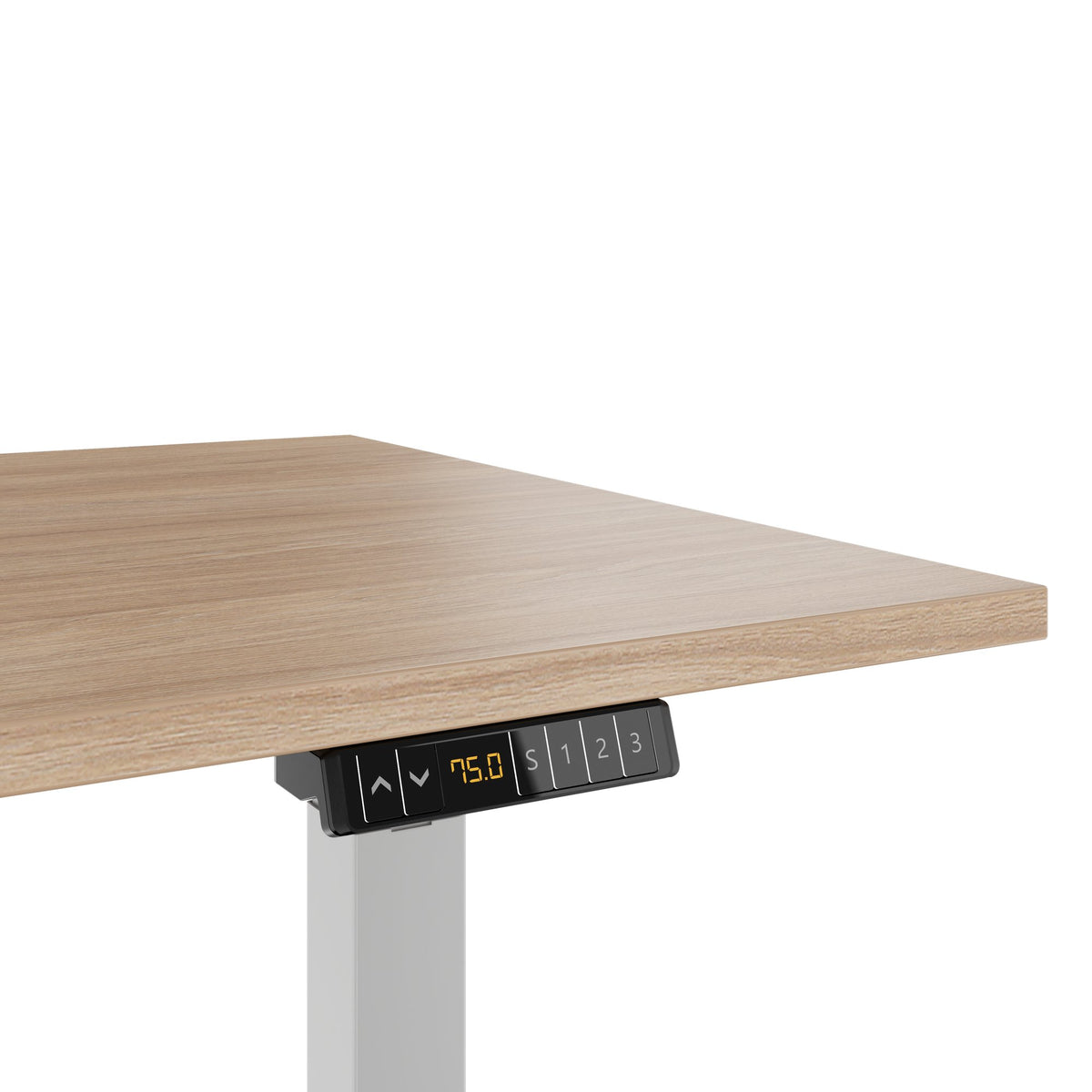 LORNA 2-Motoren-Schreibtisch | 1200 - 1800 mm, elektrisch höhenverstellbar, Bernsteineiche